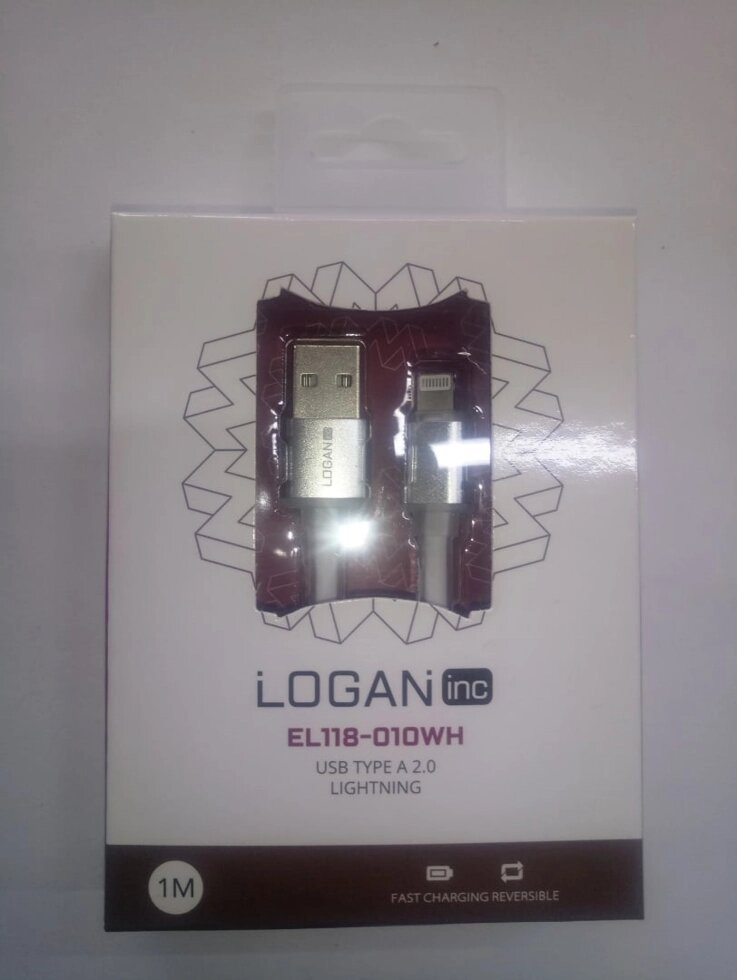 Кабель для заряджання телефону Logan EL118-010WH від компанії tvsputnik - фото 1