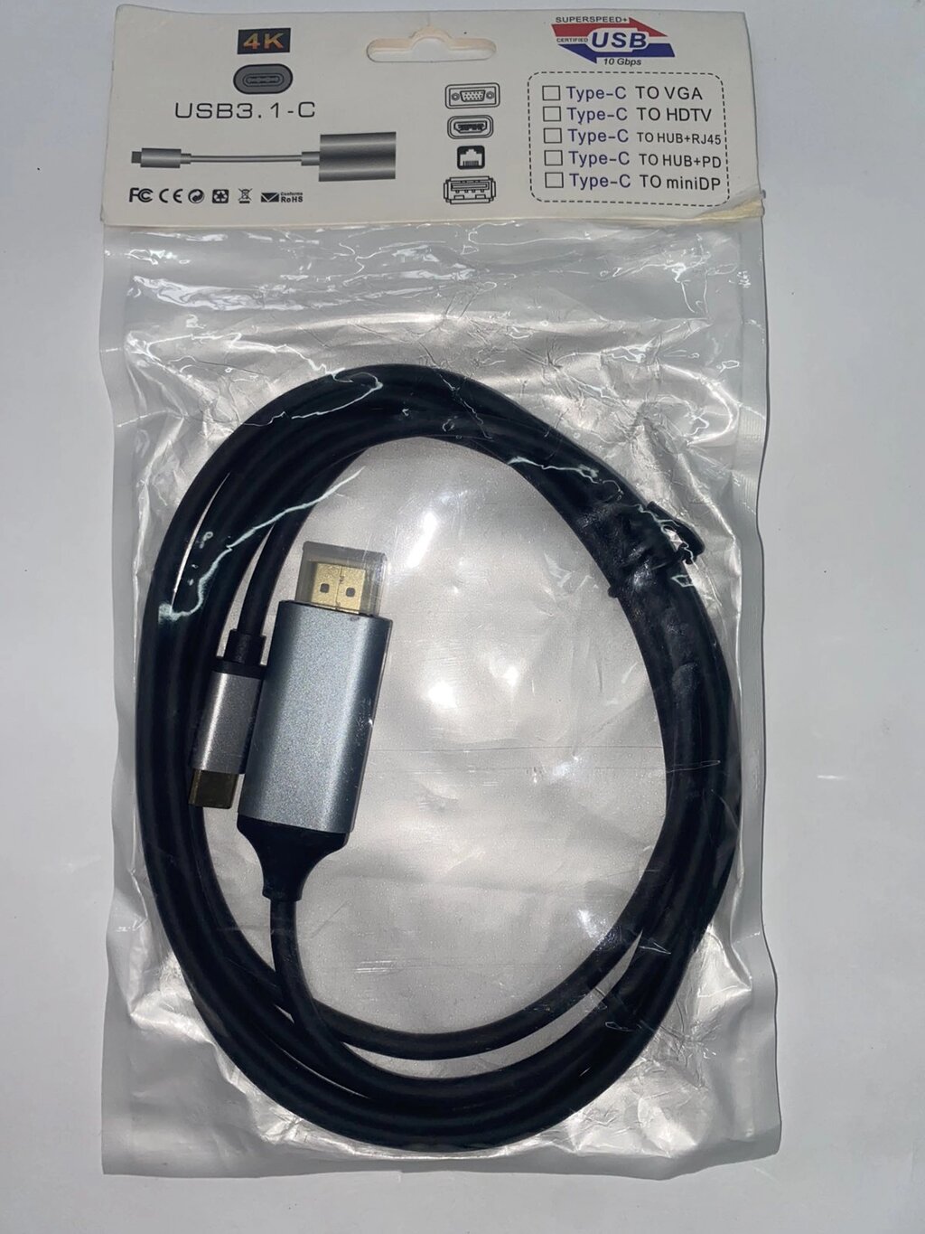 Кабель USB Type C-HDMI, 1.8 м, 4K від компанії tvsputnik - фото 1