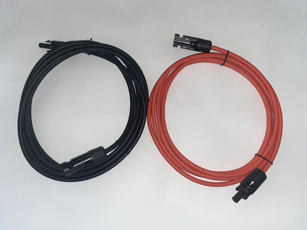 Комплект з'єднувальних кабелів з роз'ємами MC4 (довжина 3 метри) від компанії tvsputnik - фото 1