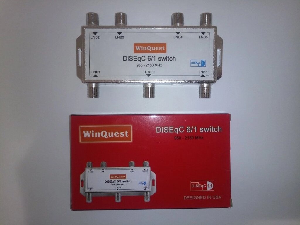 Комутатор DiSEqC 6x1 WinQuest GD-61A від компанії tvsputnik - фото 1