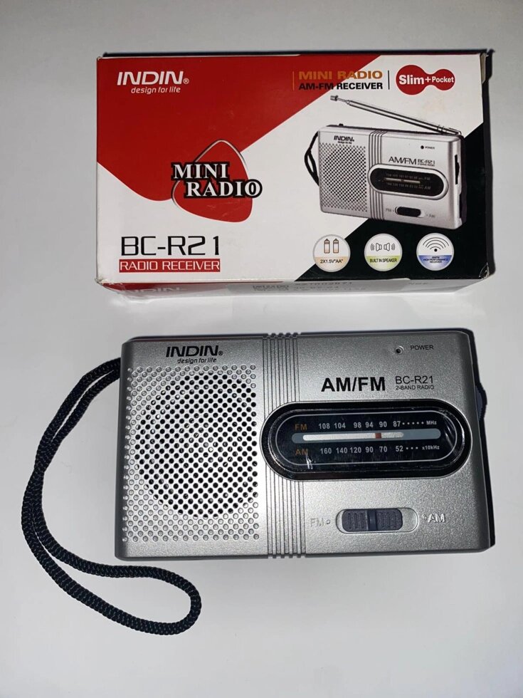 Міні радіоприймач на батарейках Indin BC-R21 (FM\AM) від компанії tvsputnik - фото 1