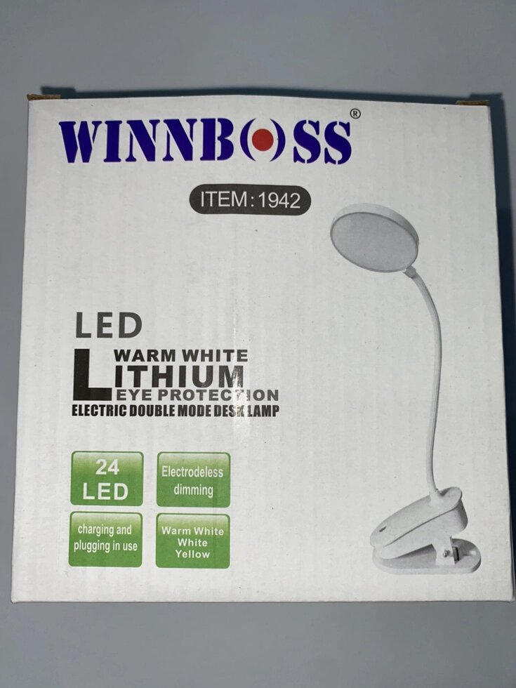 Настільна гнучка світлодіодна лампа з акумулятором WinBoss 1942 від компанії tvsputnik - фото 1