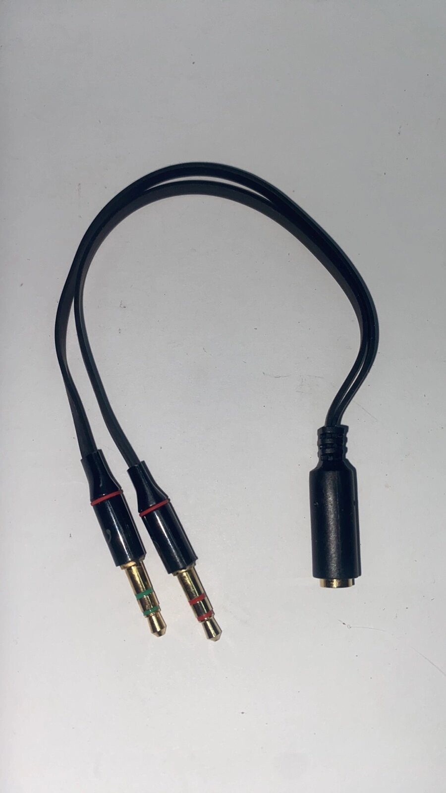 Перехідник гніздо 3,5 мм 4С -2 штекера 3,5 мм стерео, з пласким кабелем від компанії tvsputnik - фото 1