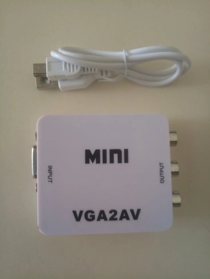 Перехідник відео конвертер з VGA в AV від компанії tvsputnik - фото 1