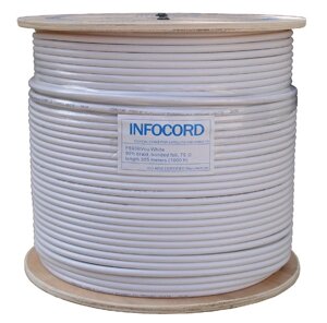Коаксіальний кабель Infocord F690CU (мідний) 305м White в Одеській області от компании tvsputnik