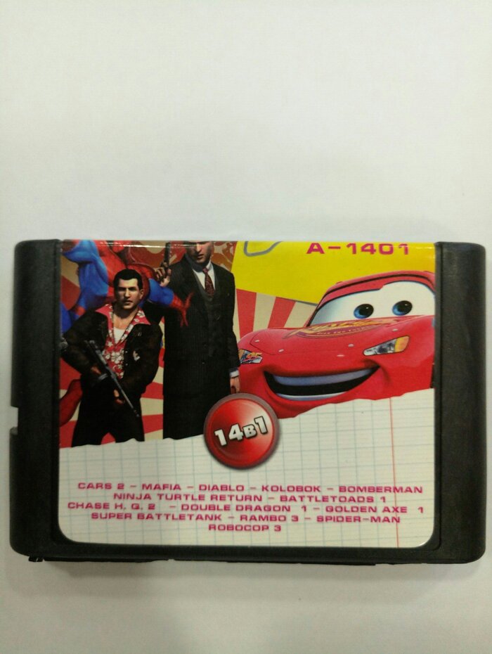 Картридж Sega 16bit Збірник 14 в 1 А-1401