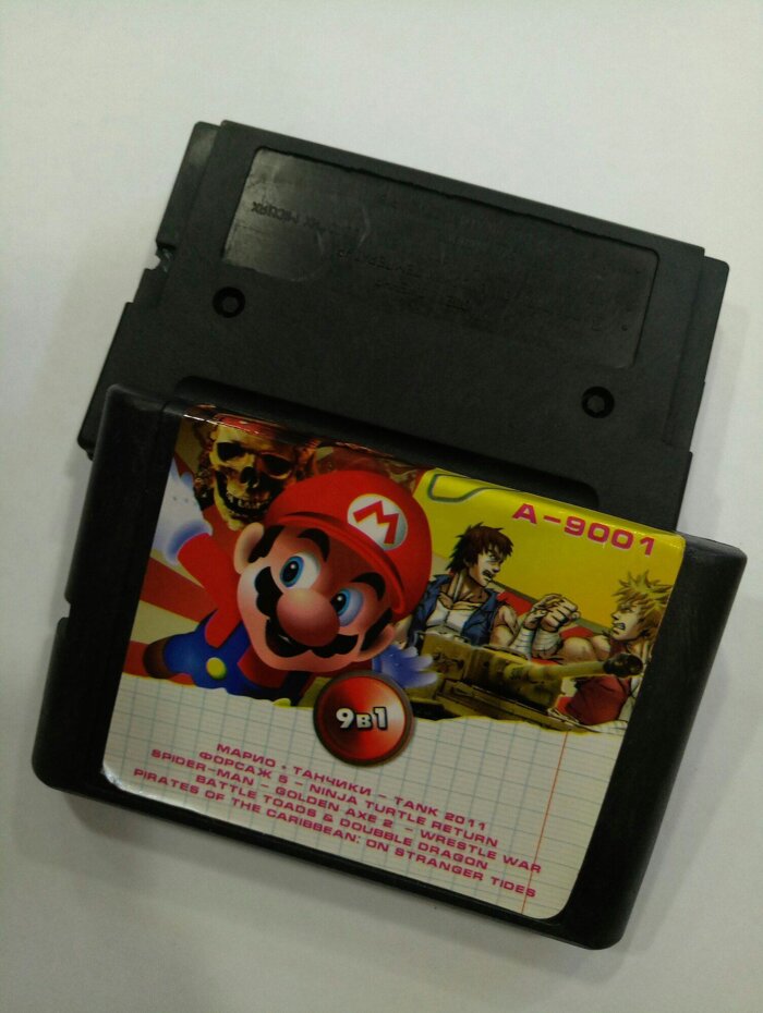 Картридж Sega 16bit Збірник 9 в 1 А-9001