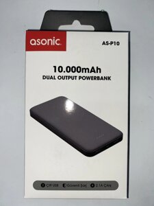 Зарядний пристрій Power Bank Asonic AS-P10 (10000mAh) в Одеській області от компании tvsputnik