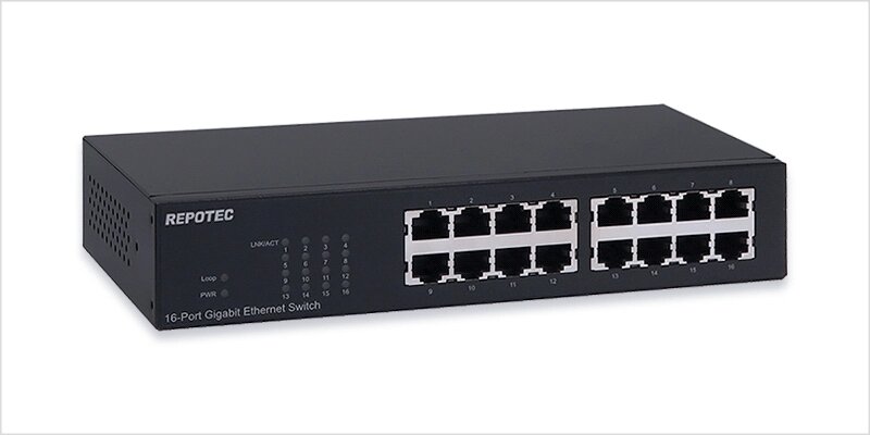 Свитч (комутатор) Repotec RP-G1416D Gigabit (16 портів) - відгуки