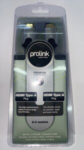 Кабель HDMI-HDMI Prolink HMC248-0200 (2 метри) в Одеській області от компании tvsputnik