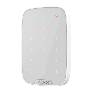 Бездротова сенсорна клавіатура Ajax KeyPad (біла) в Одеській області от компании tvsputnik