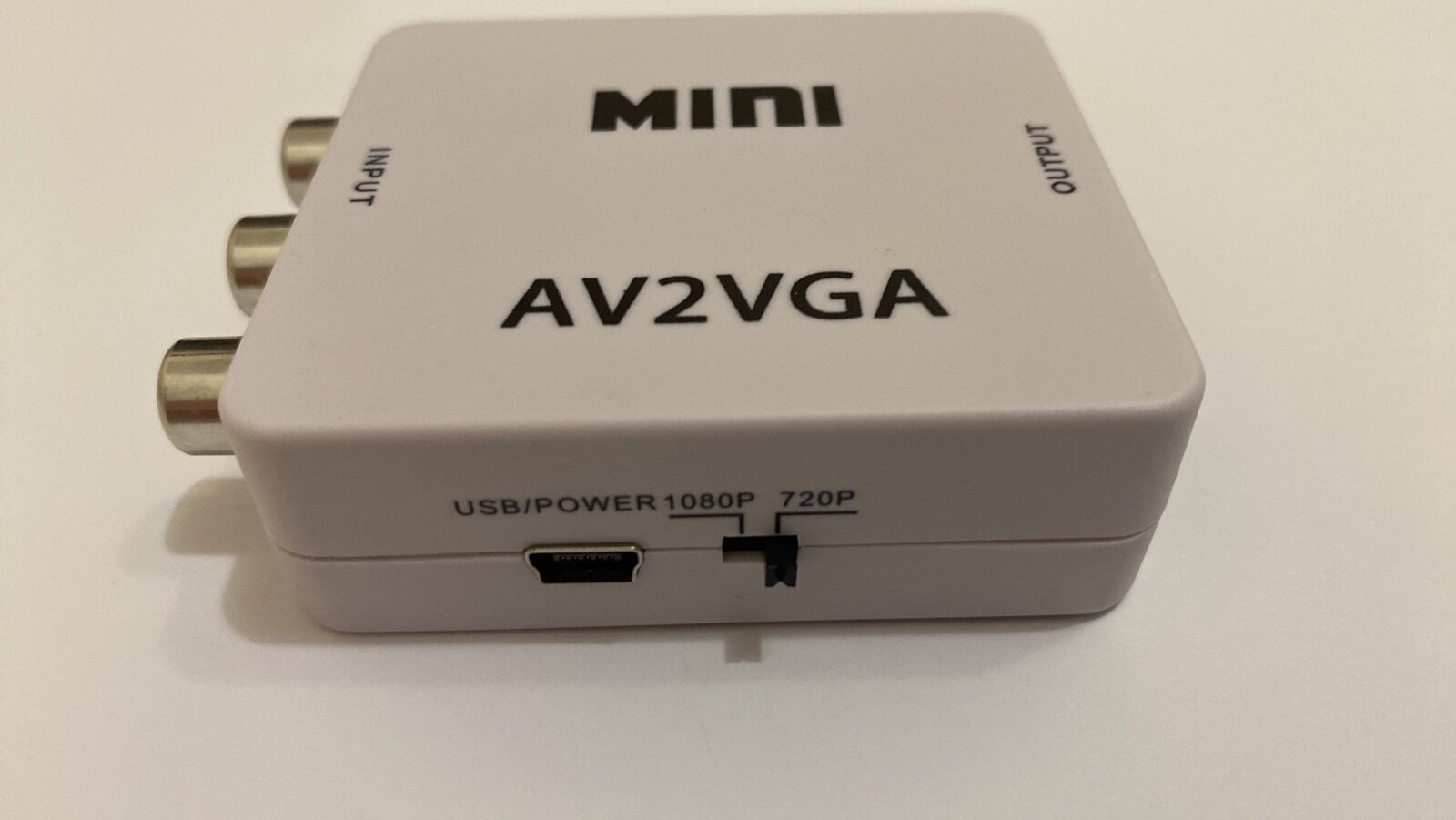Переходник Конвертер VGA - AV (3RCA) H130 Mini чёрный АДАПТЕР, ПРЕОБРАЗОВАТЕЛЬ, питание от USB