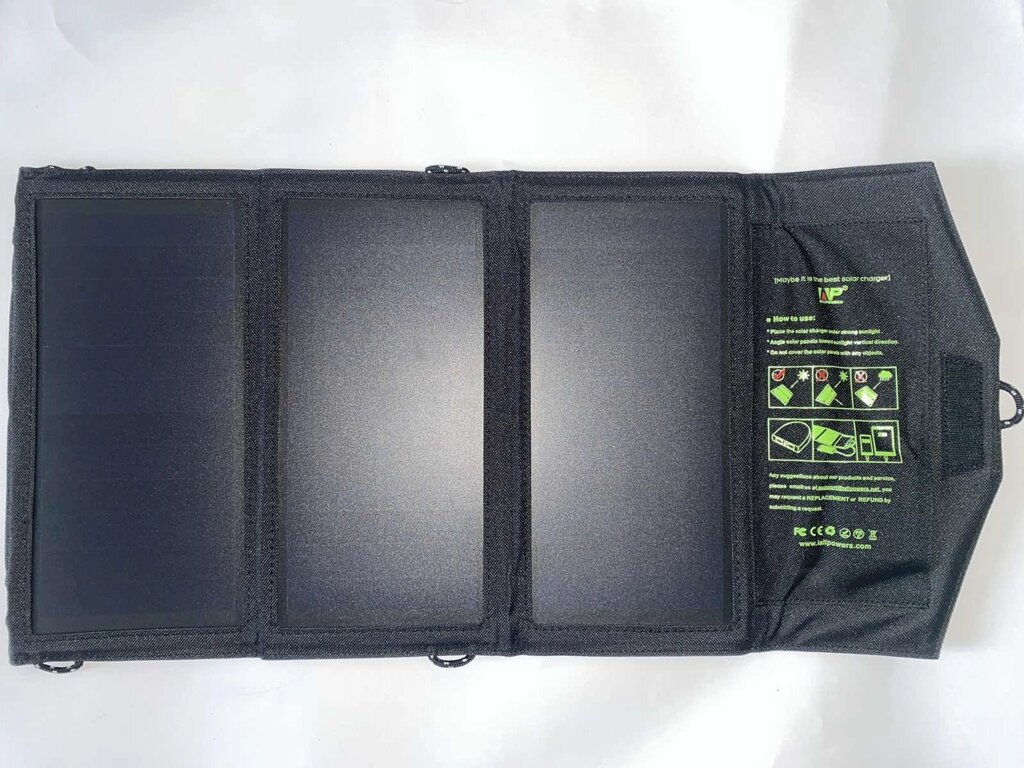 Портативна сонячна панель Allpowers AP-SP-002 (з вбудованою батареєю ємністю 10000 мАг) від компанії tvsputnik - фото 1