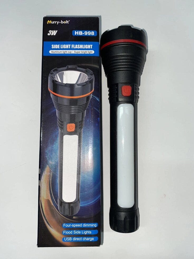 Потужний ліхтарик Hurry-bolt HB-998 ручний LED акумуляторний від компанії tvsputnik - фото 1