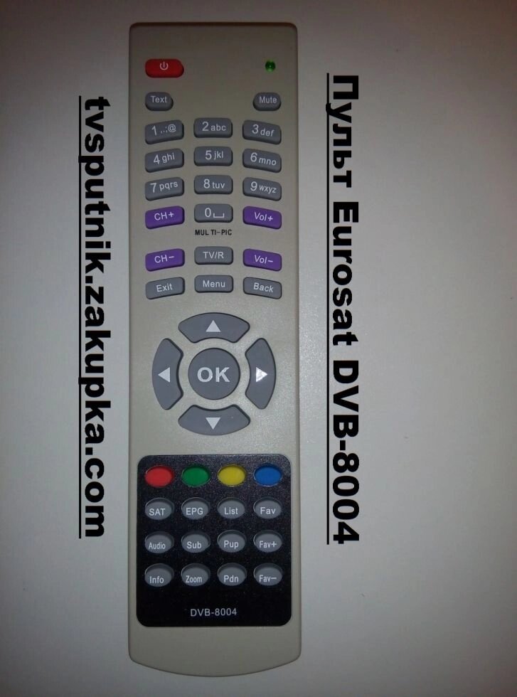 Пульт Eurosat DVB-8004 від компанії tvsputnik - фото 1