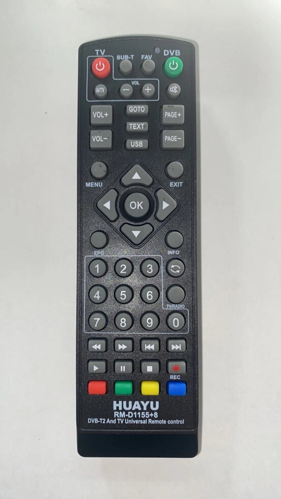 Пульт універсальний для DVB-T2 тюнерів RM-D1155+8 від компанії tvsputnik - фото 1