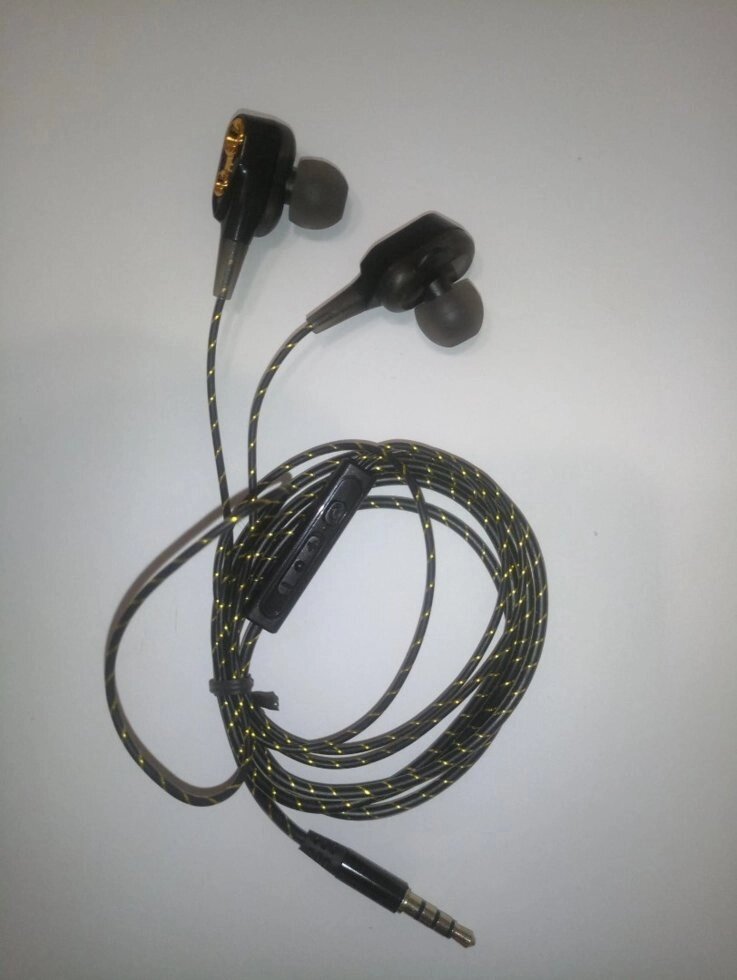 Стерео навушники вкладиші Moojecal MJ-5D з чохлом від компанії tvsputnik - фото 1