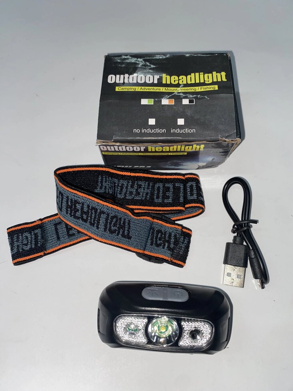 Світлодіодний налобний ліхтар із сенсорним датчиком від компанії tvsputnik - фото 1