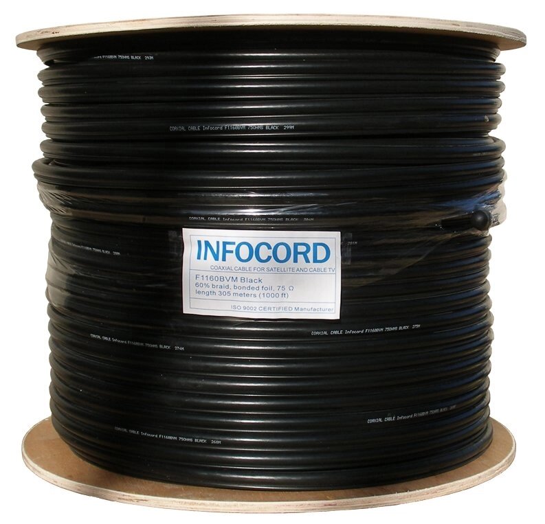 Телевізійний коаксіальний кабель Infocord F1160BVM black від компанії tvsputnik - фото 1