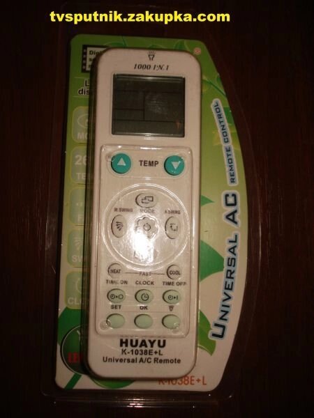 Універсальний пульт для кондиціонерів Huayu K-1038E від компанії tvsputnik - фото 1