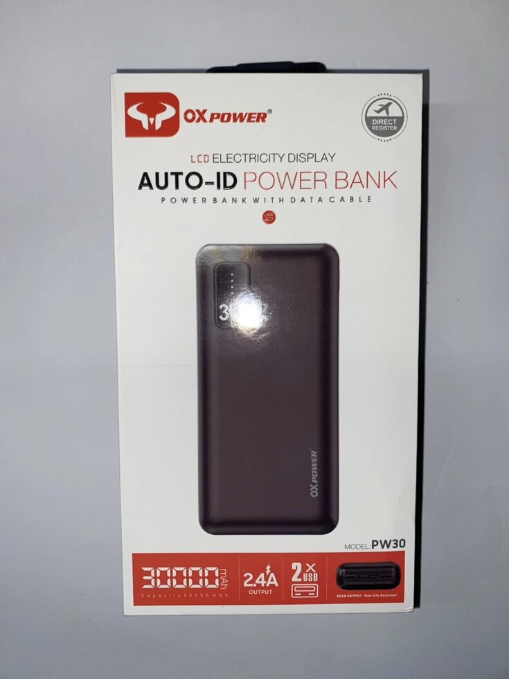 Зарядний пристрій Power Bank OXpower PW30 (30000mAh) від компанії tvsputnik - фото 1