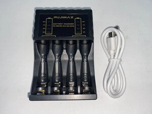 Зарядний пристрій із 4 слотами для акумуляторів AAA/AA PUJIMAX PJ-N4008