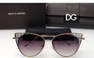 Брендові жіночі сонцезахисні окуляри D & G (8800) бежевий