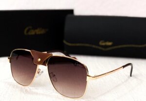 Чоловічі сонцезахисні окуляри Cartier (8020) gold