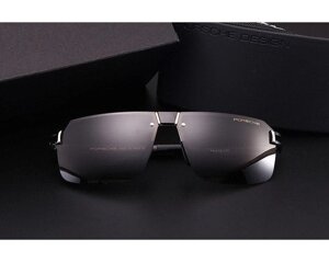 Чоловічі сонцезахисні окуляри в стилі Porsche Design c поляризацією (p-875) gold