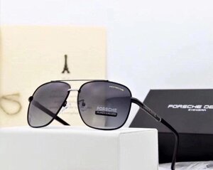 Чоловічі сонцезахисні окуляри в стилі Porsche Design c поляризацією (p-8825)