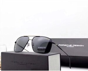 Чоловічі сонцезахисні окуляри в стилі Porsche Design c поляризацією (p-8831) black