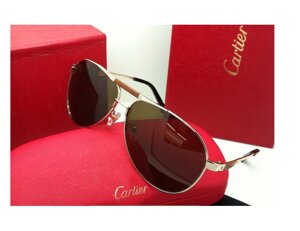 Сонцезахисні окуляри Cartier (135) золота оправа
