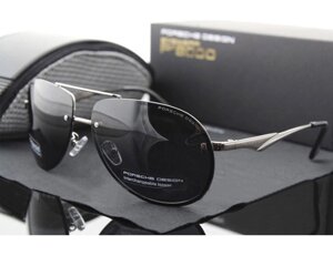 Сонцезахисні окуляри Porsche Design c поляризацією (p-8501) срібна оправа
