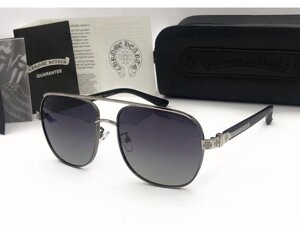 Сонцезахисні окуляри в стилі Chrome Hearts (3016) grey