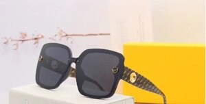 Брендові жіночі сонцезахисні окуляри Fendi (30078) black