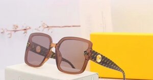 Брендові жіночі сонцезахисні окуляри Fendi (30078) brown