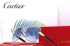 Брендові жіночі сонцезахисні окуляри в стилі Cartier (17063) blue