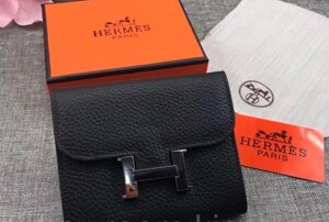 Жіночий модний шкіряний гаманець (H-8088) чорний