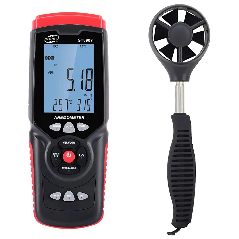 Анемометр професійний USB 0,3-45м / с, 0-45 ° C BENETECH GT8907 від компанії ДСКТБ Інституту фізики НАНУ - фото 1