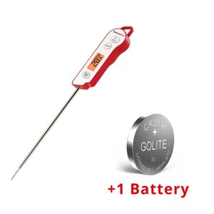 Термометр для м'яса ThermoPro TP-15 (від -50 до +300 °C)) зі щупом з нержавіючої сталі водонепроникний корпус