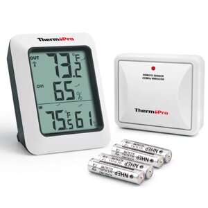 Термогігрометр ThermoPro TP60S (-20...+70°C; 10-99%) з дистанційним датчиком T° (60 метрів)