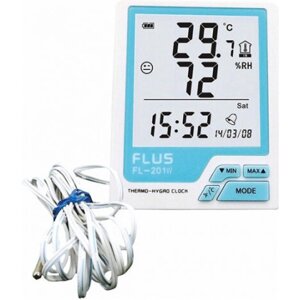 Термогігрометр з виносним датчиком Flus FL-201W