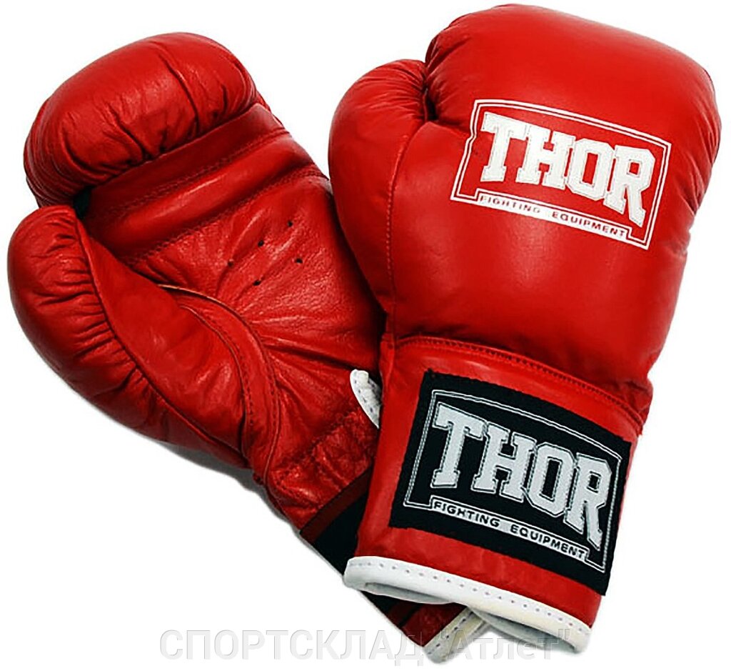 Боксерські рукавички дитячі 8, 10 oz Thor Junior (Leather) червоні від компанії СПОРТСКЛАД "Атлет" - фото 1