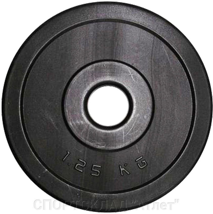 Диск композитний в пластиковій оболонці 1,25 кг (Ø 51 мм) від компанії СПОРТСКЛАД "Атлет" - фото 1
