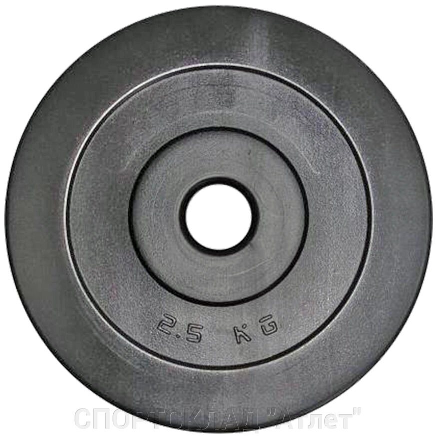 Диск композитний в пластиковій оболонці 2,5 кг (Ø 51 мм) від компанії СПОРТСКЛАД "Атлет" - фото 1