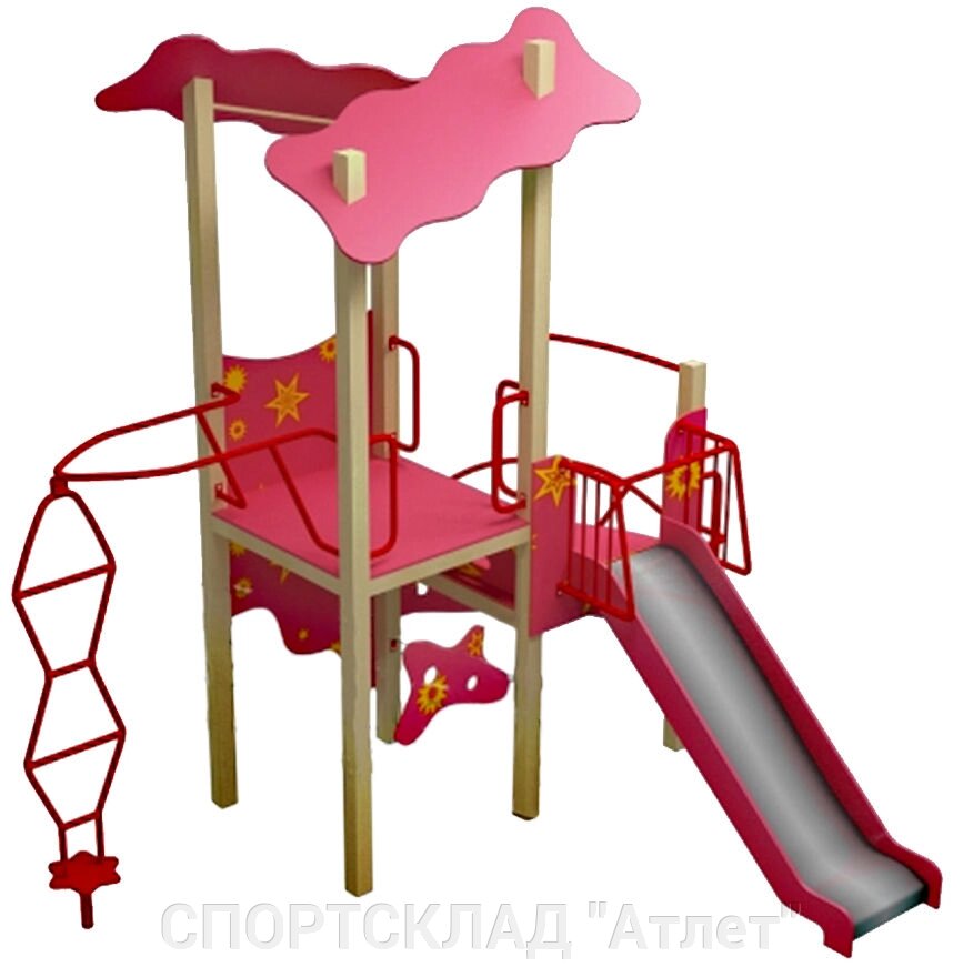 Дитячий комплекс Колдун (4,6 * 4,2 * 4,5 м) від компанії СПОРТСКЛАД "Атлет" - фото 1