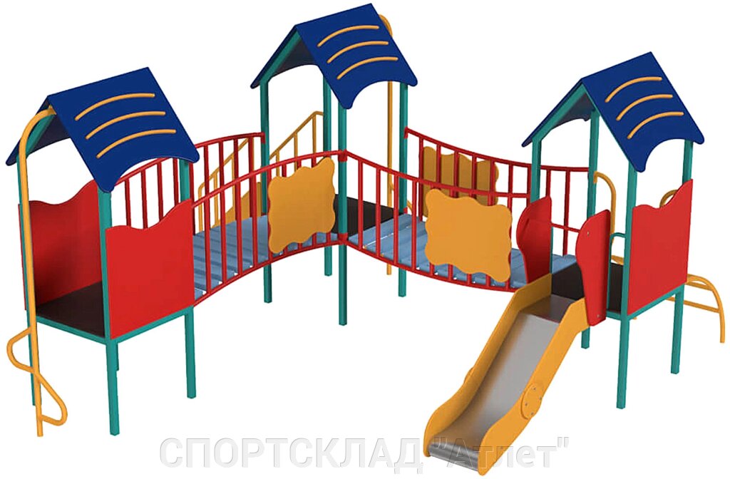 Дитячий комплекс Радість (3,4 * 3,2 * 2 м) від компанії СПОРТСКЛАД "Атлет" - фото 1