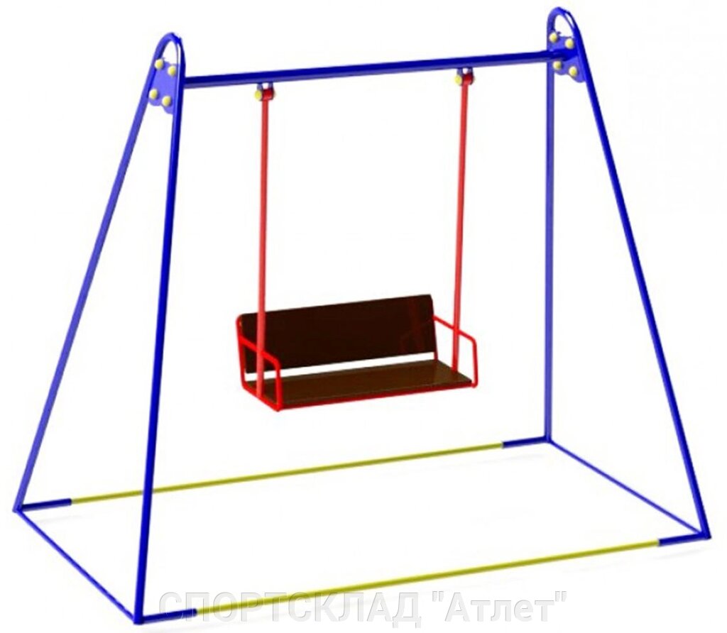 Гойдалка з широкою люлькою (2,48 * 1,0 * 2,01 м) від компанії СПОРТСКЛАД "Атлет" - фото 1