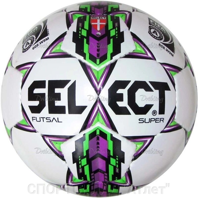М'яч футзальний Futsal Super white (Fifa approved) від компанії СПОРТСКЛАД "Атлет" - фото 1