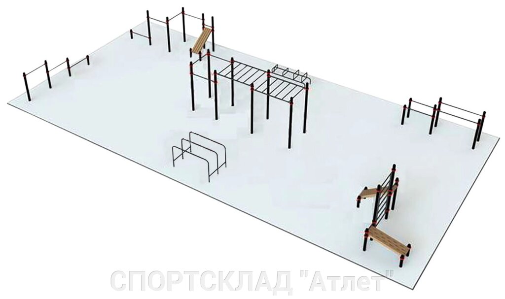 Майданчик 1 для занять WORKOUT (10 * 20 м) від компанії СПОРТСКЛАД "Атлет" - фото 1